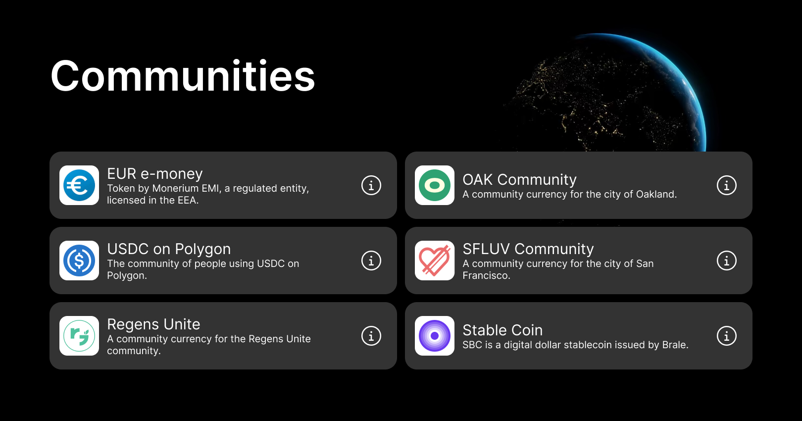 List of currently available Citizen Wallet Communities -
Brale